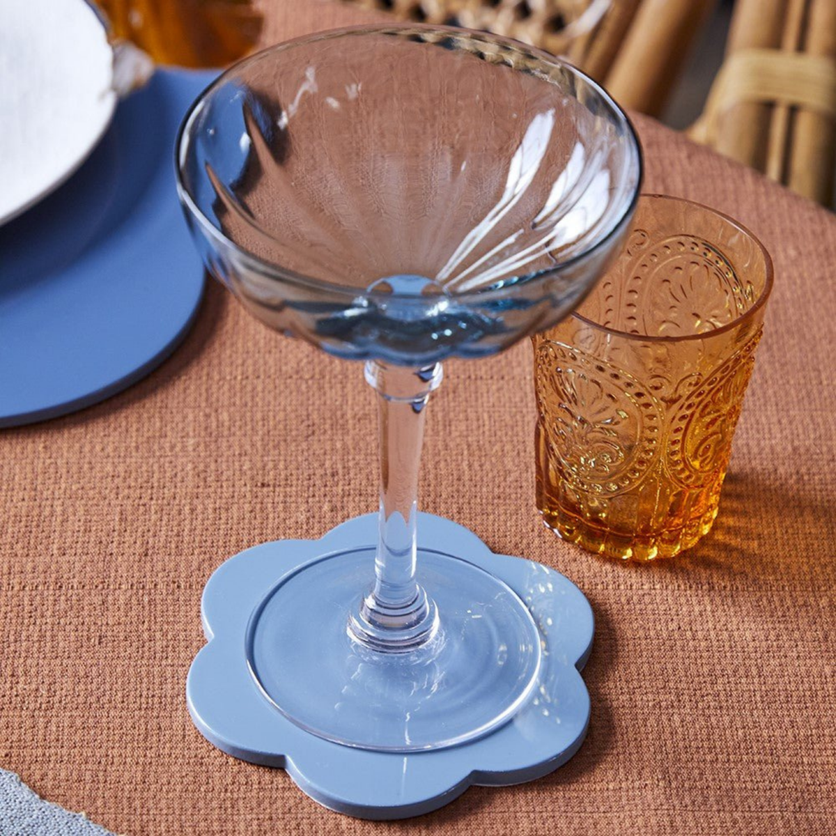 Chambray Scallop Coasters