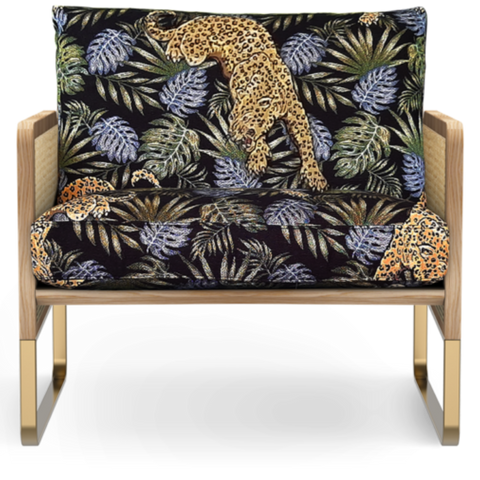 Cane Black Armchair