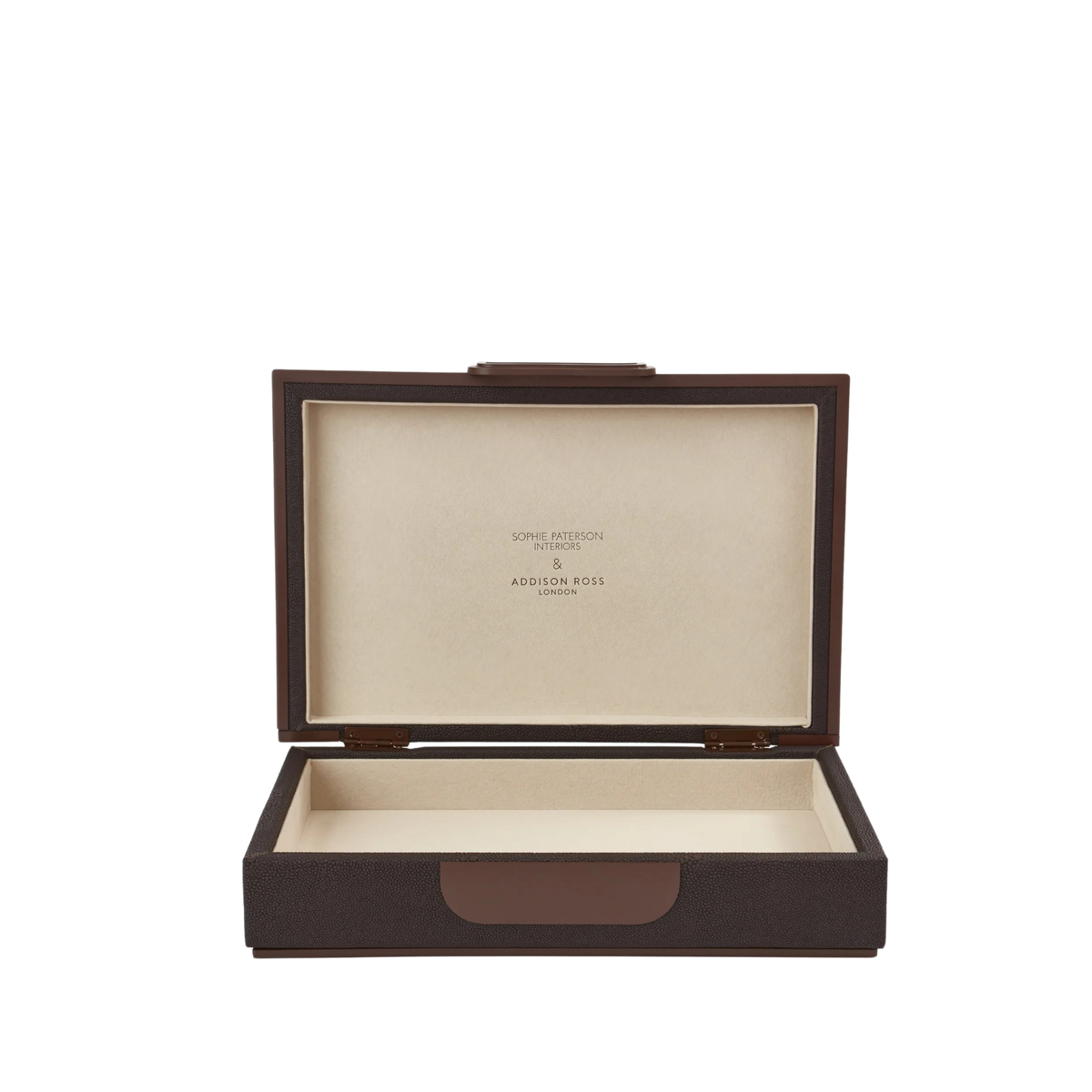 Large Anthracite Faux Shagreen Box