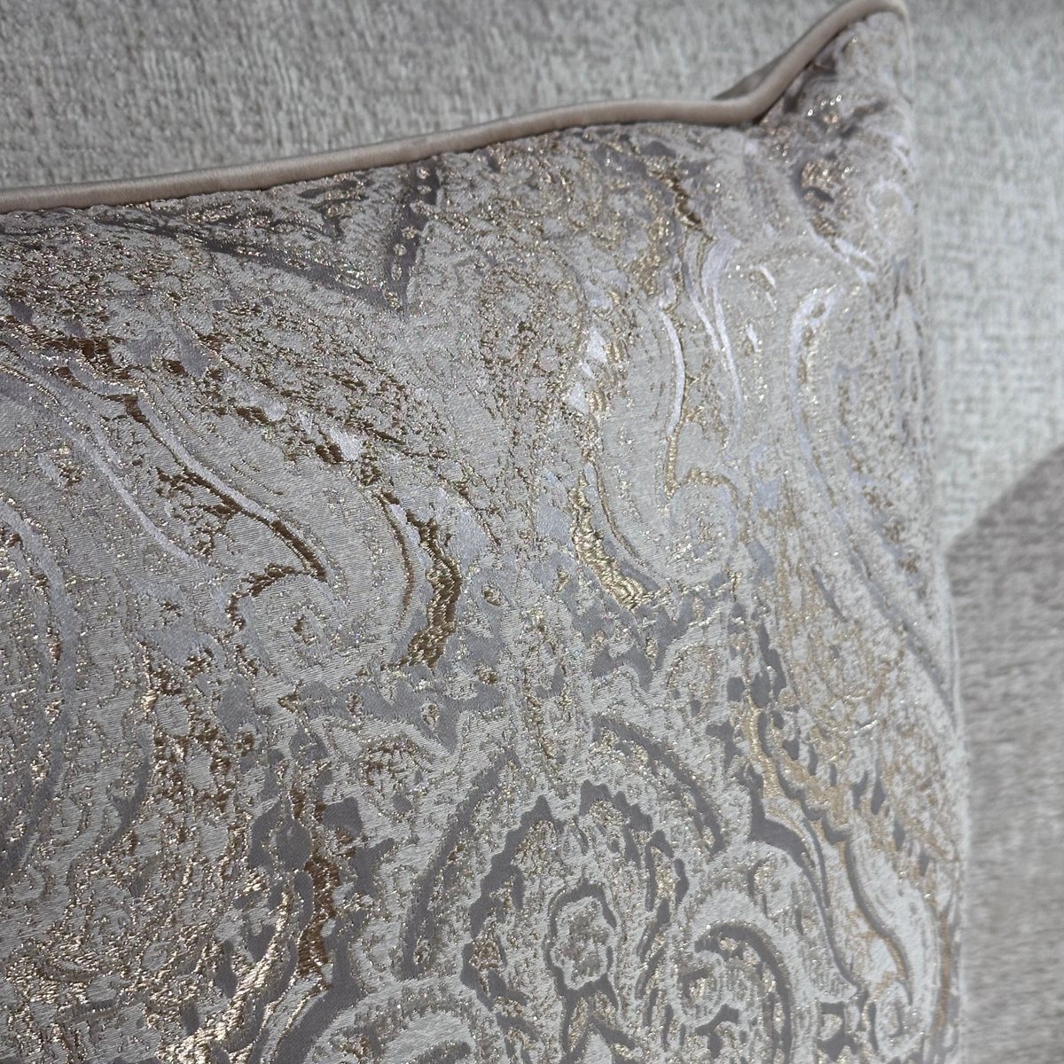 Ornate Gold Patterned Cushion