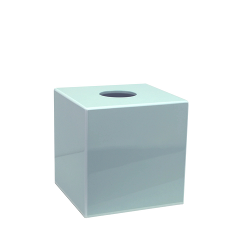 Powder Blue Square Tissue Box
