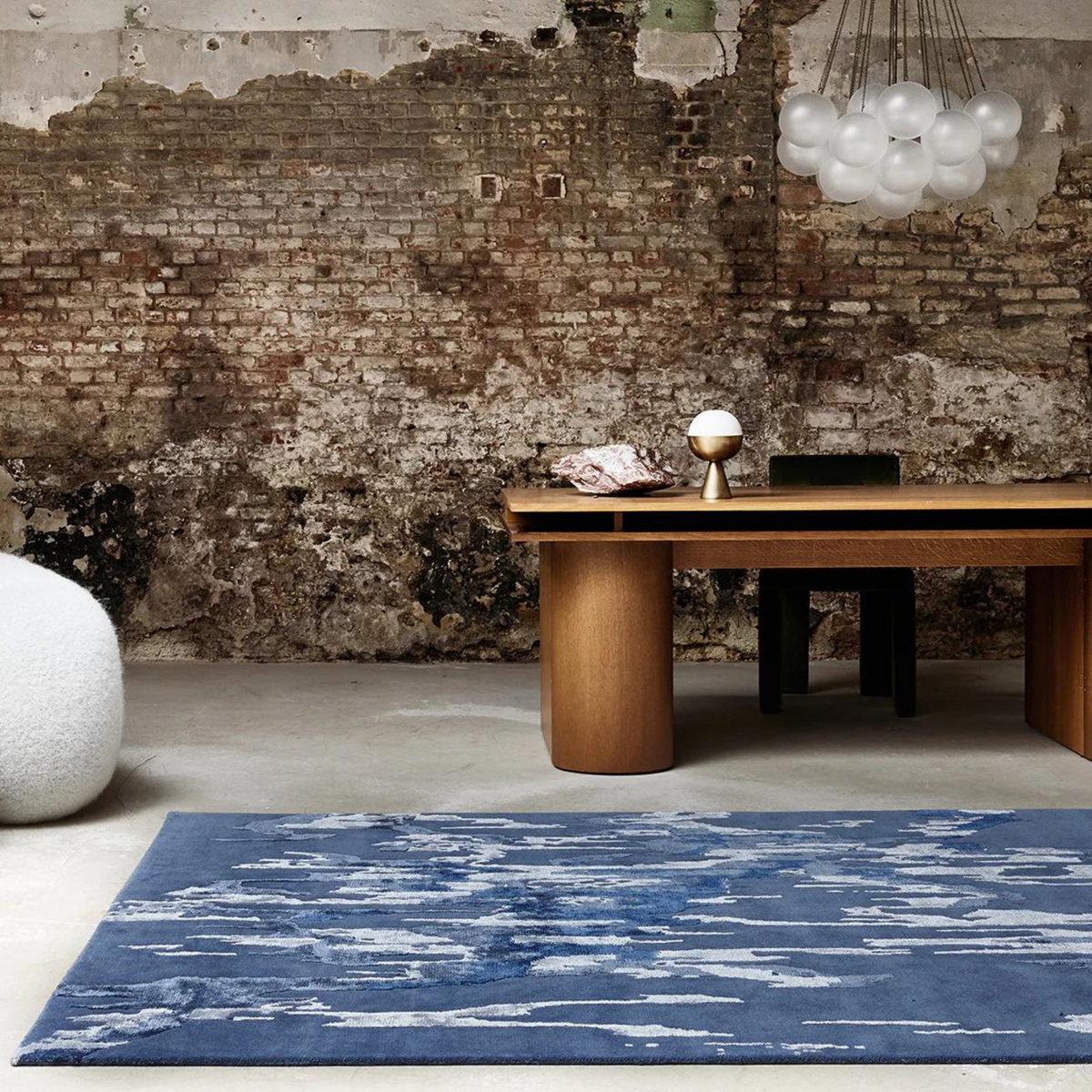 Stretch Indigo rug by Serge Lesage